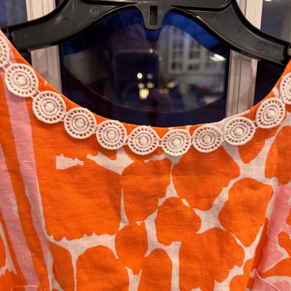 Lilly Pulitzer Dress Womens Dres Size 2 Orange/white Sheath Sleeveless Lined - Picture 5 of 15